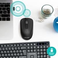 AD ADVANCE SilentKeys Wireless Billentyűzet és Egér Szett PC Mac AZERTY 105 Gomb 4
