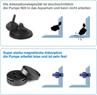 Yaobluesea IPX8 Akváriumi Áramoltató Szivattyú 4000L/h - 360° Forgatható Hullámkeltő Pumpa Édesvízi és Tengeri Akváriumokhoz, 6W, Fekete 8