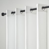 Topfinel fehér, áttetsző fényáteresztő függöny, 2 db 220x140 cm, lenvászon hatású 3