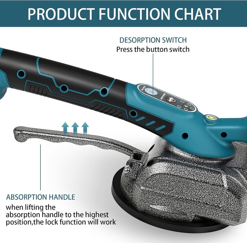 Makita 18V-os csempevibrációs gép, 5 sebességes, 60 kg teherbírású, nagy méretű lapokhoz