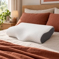 Derila Memory Foam ergonomikus nyakpárna oldalt alvóknak, King Size méret, memóriahabos fejpárna, használt 7