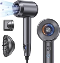 llano Ion Hajszárító Diffúzorral, Negatív Ionos Technológia, 19 m/s Légáramlás, Szürke 1