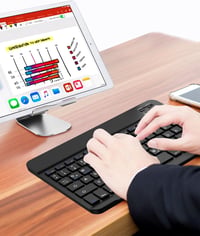 FOGARI német Bluetooth billentyűzet - Ultravékony, USB-C tölthető, iPad/iPhone/Samsung/Huawei kompatibilis 7