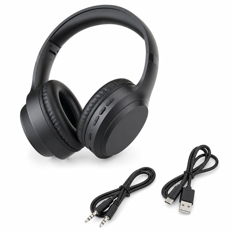 elzle Bluetooth Over-Ear Fejhallgató 82 órás akkumulátorral, Bluetooth — hibás, alkatrésznek: nem kapcsol be (állapot: lásd a 2. képet)