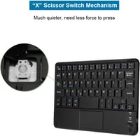 VBESTLIFE 7 colos ultravékony Bluetooth billentyűzet érintőpaddal, Android és Windows tabletekhez 4