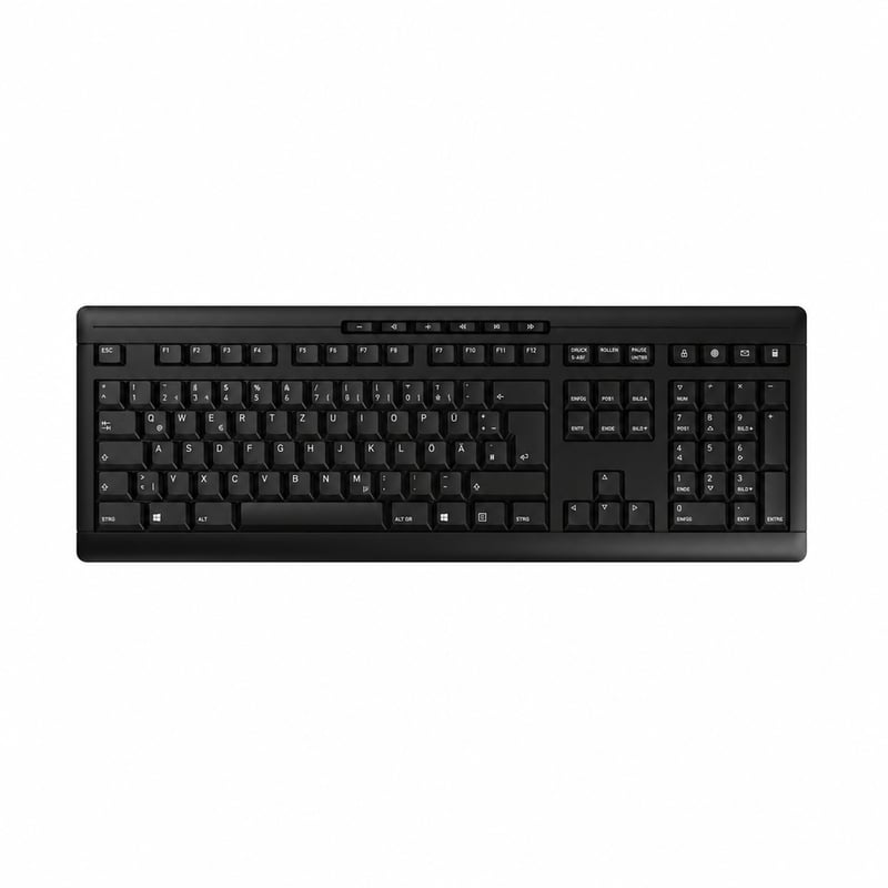 Bezdrôtová klávesnica CHERRY Stream, nemecké rozloženie, čierna, neúplná (bez Bluetooth prijímača)