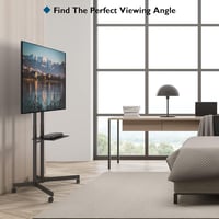 BONTEC Gurulós TV Állvány - Állítható Magasságú Mobil TV Tartó 32-85" LCD/LED/OLED Képernyőkhöz, 60 kg Teherbírás, VESA 600x400mm 6