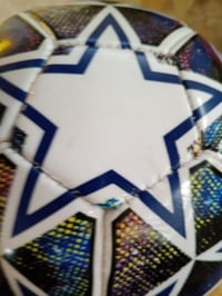Minge de fotbal Hy-Pro UEFA Champions League, mărimea 5, alb/albastru/verde, produs licențiat oficial, pentru antrenament și meciuri, pentru copii și adulți 4