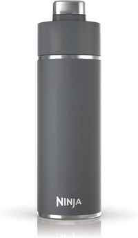 Ninja Thirsti 530ml Hőszigetelt Utazópalack - Szürke Rozsdamentes Acél Termosz Szénsavas, Hideg és Meleg Italokhoz, Szivárgásmentes Fedéllel 1