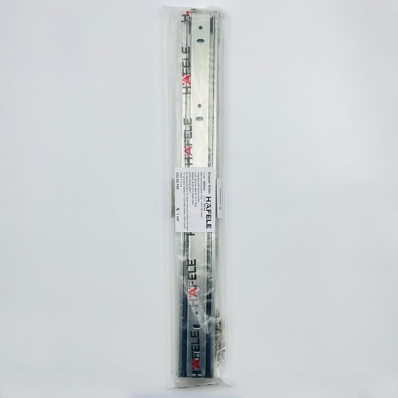 HAFELE 450mm-es görgős fiókcsúszó, teljes kihúzású, önbehúzó, csillapított