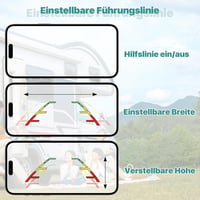 GREENAUTO 5G WiFi HD Tolatókamera 170° Látószöggel iPhone és Android Készülékekhez 8