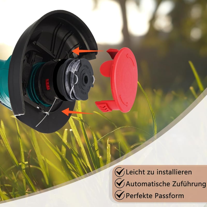 Yweller 1600A00X61 Fűkasza Orsófedél Szett - 2 db Kompatibilis Bosch ART 24/27/30+ Elektromos Fűszegélynyírókhoz, Tartós ABS Anyagból