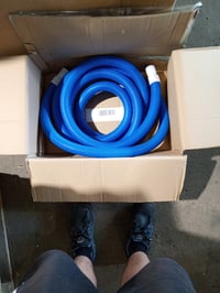 Bazénová hadica WERKA PRO Ø38 mm, 7 m, nízkohustotný polyetylén, na čistenie nadzemných bazénov, modrá — 7-dielna súprava 4