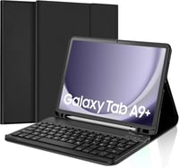 JADEMALL Bluetooth Billentyűzet Samsung Galaxy Tab A9 Plus Tablethez - Levehető Mágneses Tok 11" Készülékhez, QWERTZ Kiosztás, Ceruzatartóva 1
