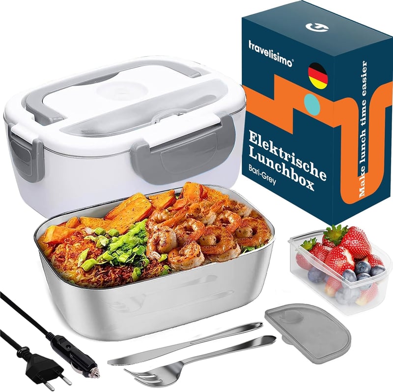 TRAVELISIMO 3in1 Elektromos Ételmelegítő Doboz 1,5L - Autóba, Kamionba, Otthonra (12V/24V/220V)