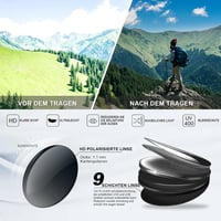 Suoso UV400 Polarizált Napszemüveg - Unisex Kerékpáros, Síelő, Horgász Sportszem 6