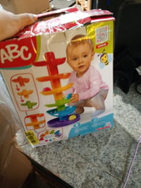 Simba ABC dúhová guličková dráha, 5-poschodová dráha s 3 loptičkami, 40 cm, detská hračka od 12 mesiacov, hračka na rozvoj motoriky 2