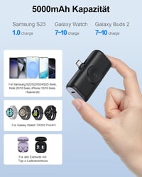 ADADPU 5000mAh 3az1-ben Power Bank Samsung Galaxy Watch iPhone gyorstöltés 5
