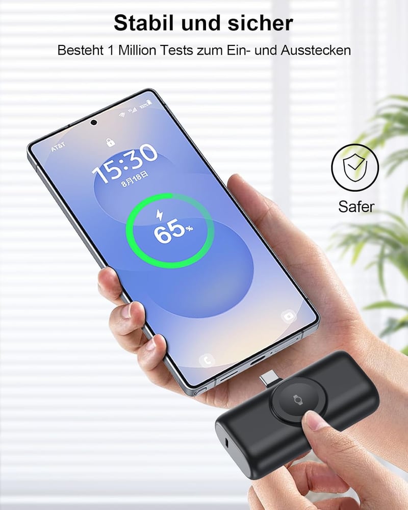ADADPU 5000mAh 3az1-ben Power Bank Samsung Galaxy Watch iPhone gyorstöltés