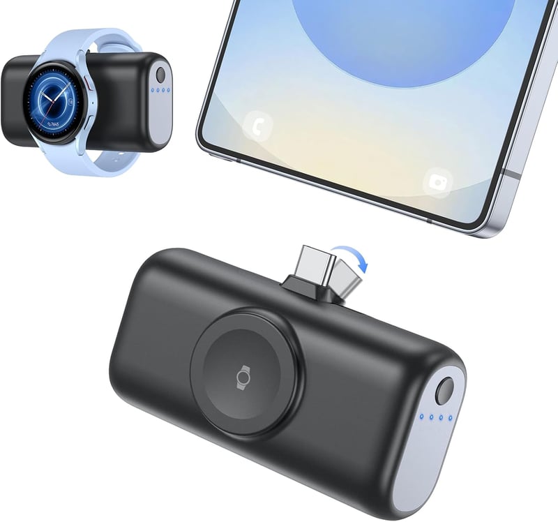 ADADPU 5000mAh 3az1-ben Power Bank Samsung Galaxy Watch iPhone gyorstöltés
