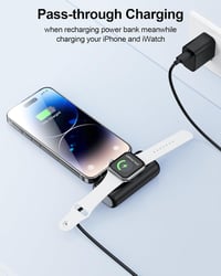 ADADPU 5000mAh 3in1 Power Bank iPhone Apple Watch gyors töltés 2