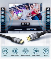 Adauxter HDMI 2.1 kábel 1,5m 48Gbps 8K 60Hz 4K 240Hz eARC 5