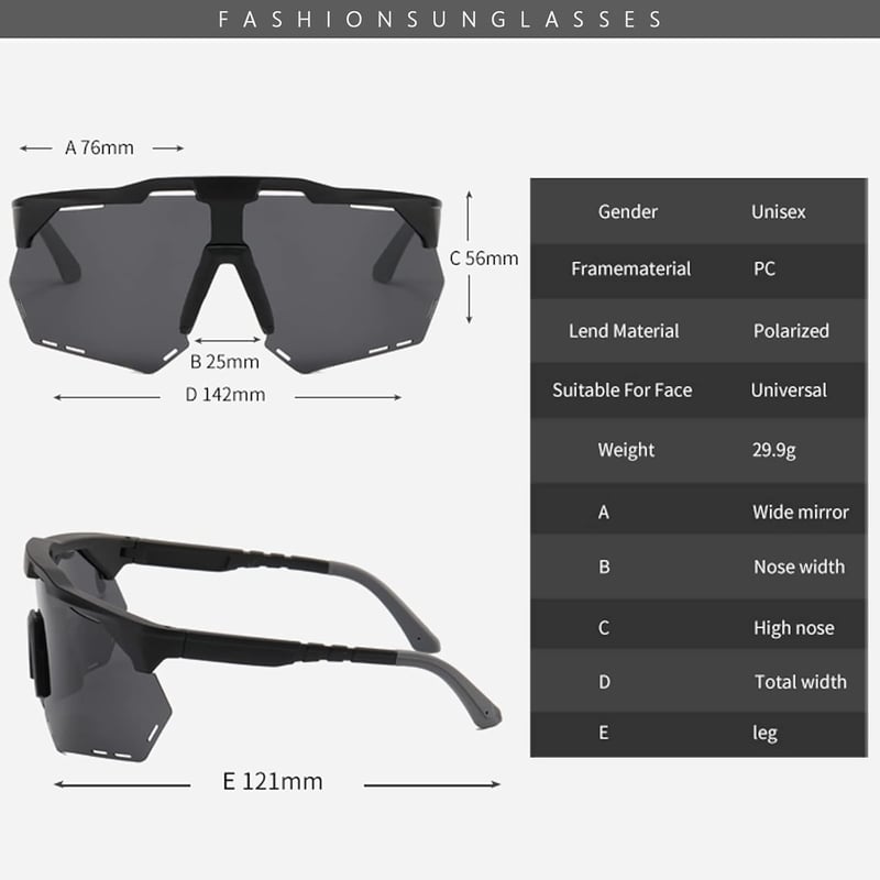 ZUMLLOMA UV400 Polarizált Kerékpáros Napszemüveg - MTB, Futás, Golf