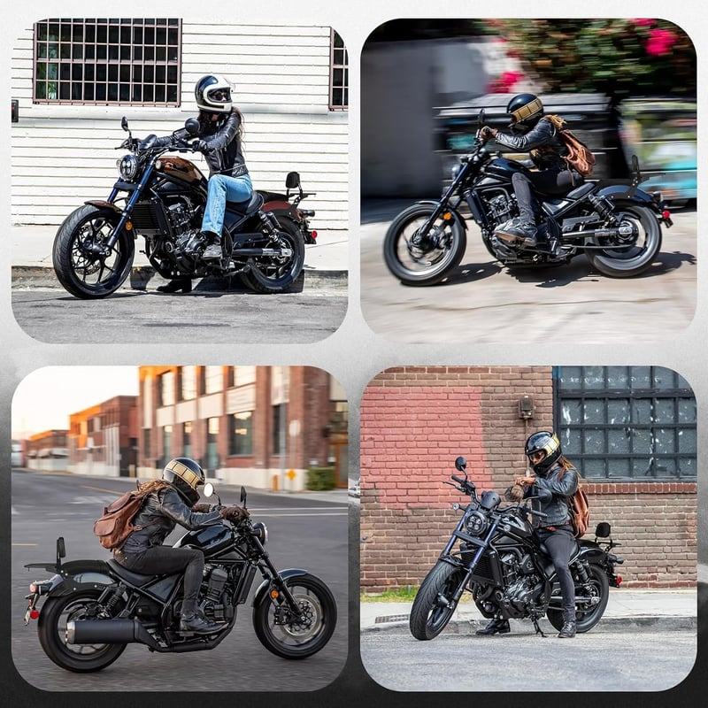 PSLER Honda Rebel CMX1100 Háttámla Üléspárna Csomagtartóval - Motoros Sissy Bar Hátsó Utasnak, Fekete Acél Váz, 2021-2024 Modellekhez