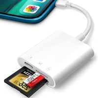 Oliveria 2 az 1-ben SD Kártyaolvasó iPhone/iPad Készülékekhez - Micro SD/SD Dual Slot, Egyidejű Töltés, Plug and Play, 4K Videó Támogatás 1