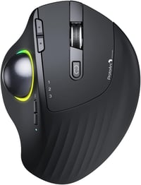 ProtoArc EM01 ergonomikus RGB trackball egér, vezeték nélküli, állítható DPI, újratölthető 1