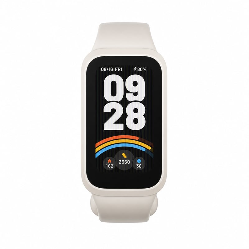 Brățară inteligentă Xiaomi Smart Band 9 Active, ecran TFT de 1,47", autonomie de 18 zile — fără cablu de încărcare, ecran cu dungi (stare: vezi a 2-a imagine)
