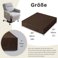 AddGrace sedací vankúš s prateľným poťahom, 50x50x10 cm, kávovohnedá farba, vyvýšený sedací vankúš na stoličku pre dospelých a deti 2