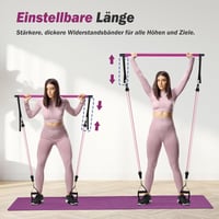 ALongSong Pilates rúd ellenállásos szalagokkal 180-360 LBS fitnesz készlet 4