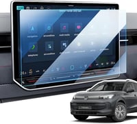 LANGBEAN 15" Edzett Üveg Képernyővédő VW Tiguan 3 2024-2025 Discover Pro Max Kijelzőhöz - 9H Keménység, Ujjlenyomatmentes, Karcálló Navigáci 1
