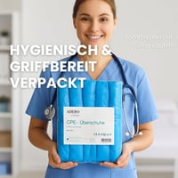 ADEBO vízálló cipővédő 100 db CPE egymeretű eldobható csúszásmentes - standard, 100, Blue 7