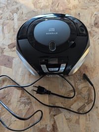 Prenosný CD prehrávač Roxelle CD-300 Bluetooth FM rádio USB AUX RGB osvetlenie LCD displej čierny — chybný (stav: pozri 2. obrázok) 2