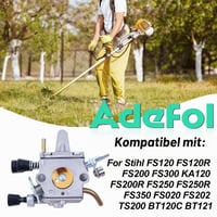 Karburátor a zapaľovacia cievka Adefol pre krovinorez Stihl FS120 FS200 FS250 FS300 FS350 FS380 - súprava náhradných dielov 5 v 1 s tesnením 6