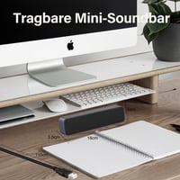 ADELGO SoundBar Mini USB Hangszóró PC-hez, Laptophoz - 5W Sztereó Hang, Plug and Play Csatlakozás, Kompakt Méret, Univerzális Kompatibilitás 4