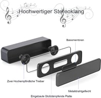 ADELGO SoundBar Mini USB Hangszóró PC-hez, Laptophoz - 5W Sztereó Hang, Plug and Play Csatlakozás, Kompakt Méret, Univerzális Kompatibilitás 3