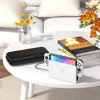 Nintendo Switch OLED védőtok és kiegészítő szett, átlátszó dokkolható tokkal 9