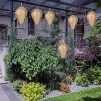 Honoson 4 db Vízálló Műdarázsfészek - Élethű Darázsriasztó Függő Fészkek Kertbe, Erkélyre, Teraszra (Homokbarna) 5
