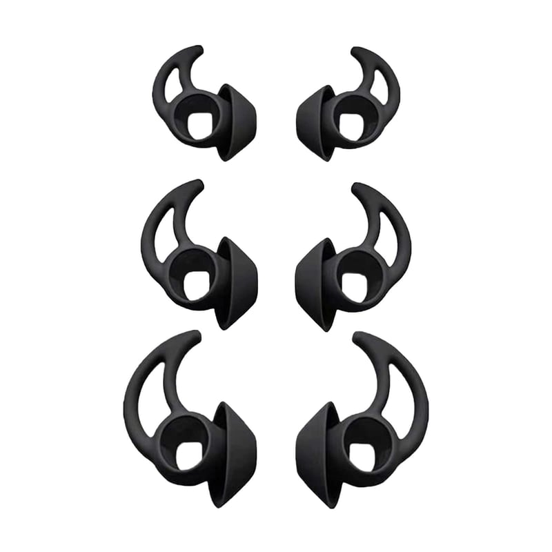 Adhiper Silikónové nadstavce pre slúchadlá Bose QuietComfort a Sport Earbuds, veľkosť S/M/L, 3 páry, čierne, náhradné koncovky