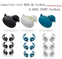 Adhiper Silikónové nadstavce pre slúchadlá Bose QuietComfort a Sport Earbuds, veľkosť S/M/L, 3 páry, čierne, náhradné koncovky 6