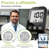adia Vércukormérő készlet 60 tesztcsíkkal, lándzsával és táskával 5