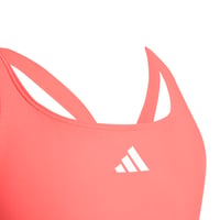 Dievčenské plavky adidas 3-Stripes C-Back, Semi Lucid Red/biela, veľkosť 14-15 rokov 4