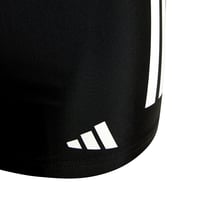 Șort de înot tip boxeri pentru băieți adidas 3-Stripes - Negru/Alb, mărimea 13-14 ani 4