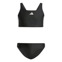 adidas 3-Stripes V-Back Bikini Lányoknak, Fekete/Fehér, 14-15 éves méret, Úszóruha 1