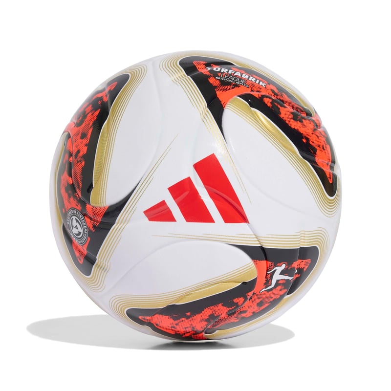 Minge de fotbal adidas Bundesliga 26/27 Torfabrik League - mărimea 4, alb/negru/roșu