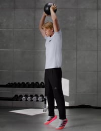 Pánske golfové nohavice adidas D4T Workout – čierne, veľkosť M Tall – športové dlhé nohavice navrhnuté na tréning 3