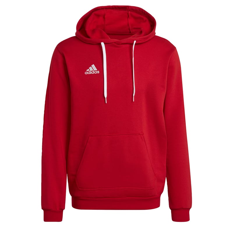 Pánska mikina s kapucňou adidas Entrada 22 – farba Team Power Red 2, veľkosť XL Tall (3 palce) – futbalový tréningový dres
